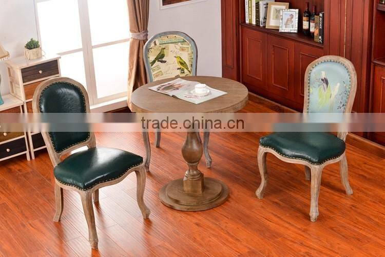 Hot sell Classic Retro European style solid wood Dining chair Y297