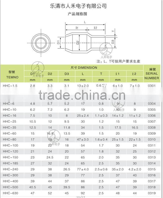 wiring accessory vinyl wire end caps , terminal sleeves