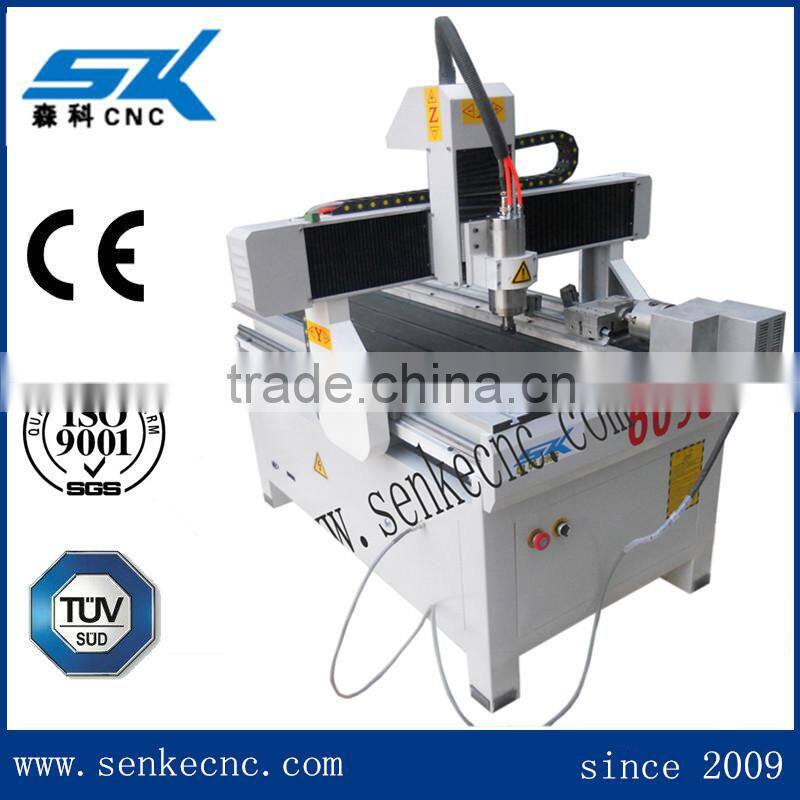 4 axis cnc router/ small cnc engraver 6090 with rotary axis 4 axes router 6090