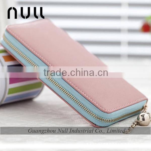 High quality genuine leather woman cell phone wallet