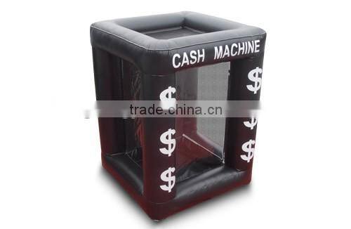 inflatable grabbing money cash machine cube booth