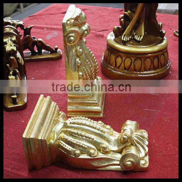 Poly resin corbel with gold leaf hand made exquise brace acanthus exotic corbel