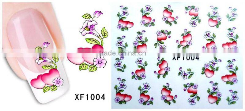 2016 newest XF series water nail art sticker transfer printing water decals nail art decoration