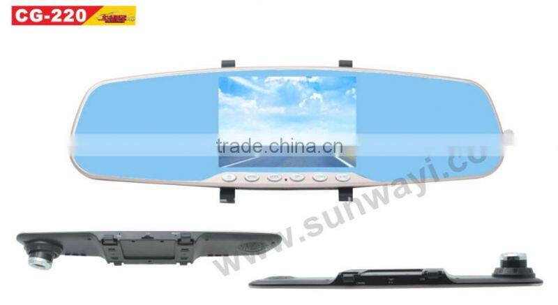 Full hd 1080p car mirror camera video recorder dvr black box with night vision