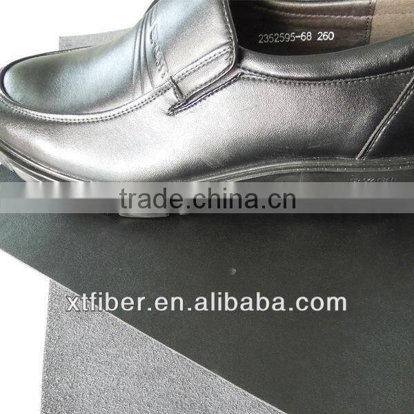 Black pu microfiber leather for shoes