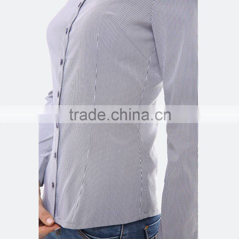 Stylish woman clothes long sleeve shirts business shirt for woman wear with competitive factory price