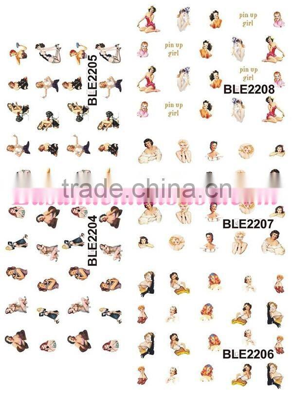 Ble water nail sticker/water transfer nail stickers/free water nail stickers