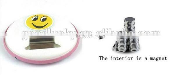 guangzhou custom fridge magnet opener/magnetic beer opener/ tinplate bottle opener