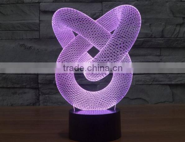 235-Decor Led Light 3d Chain Link Optical Visualization Light Sculpture Curve 3d Viewing Power Save Led Light