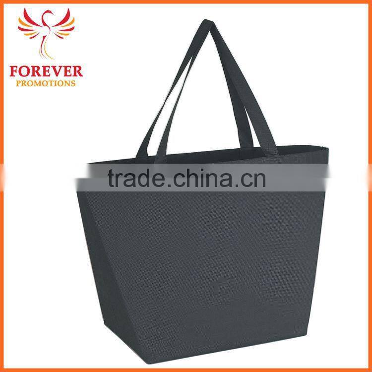 Custom Logo Printed Shopping Tote Recyclable Budget Reusable Green Non-woven Tote Shopping Bag