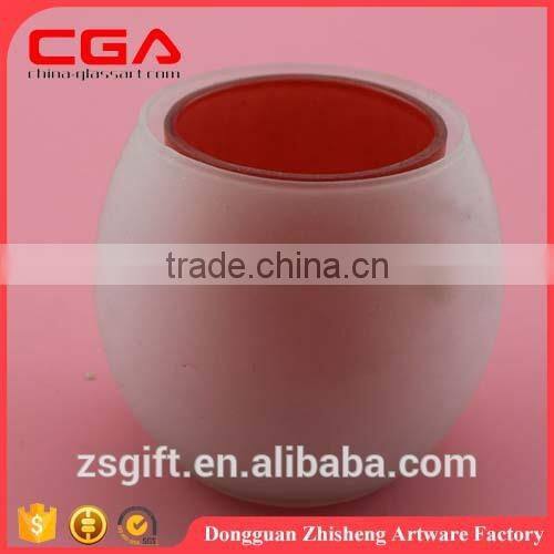 Chinese factory produce colorful fashion glass candle holders for home decoration