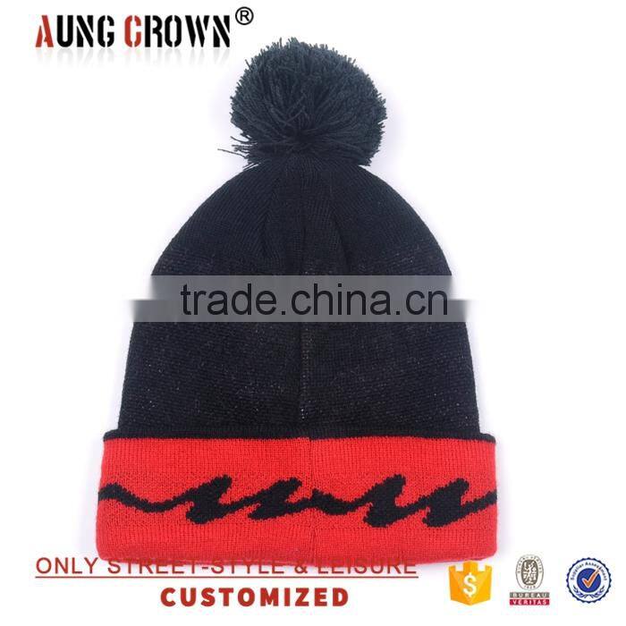 sports beanie pom,acrylic cuff beanie,100 cotton beanie hat