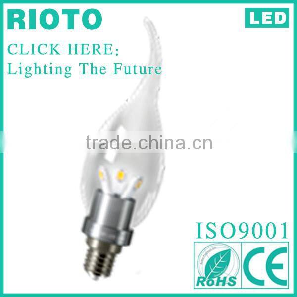 CE ROHS BV SASO China supplier 3W LED candel lighting high quality 2years warranty