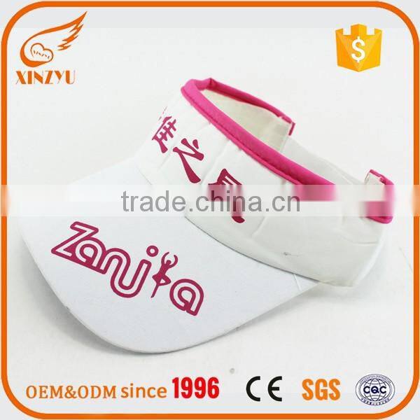 logo custom flair hair wholesale funny sun visor hats