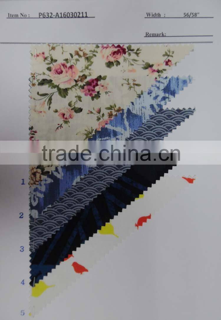 women cotton printed shirting fabrics stocklot P634-A16030215