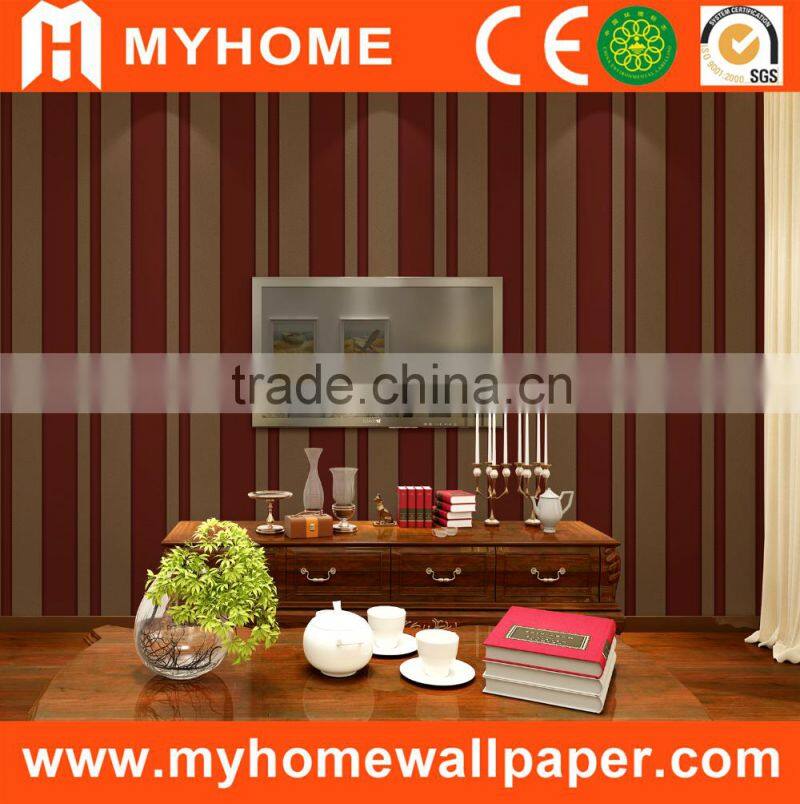 textile vertical stripes wallpaper for home decoration