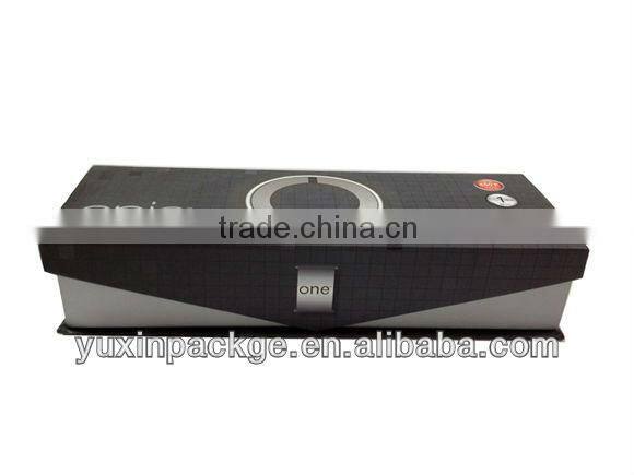 magnet packing box for hair straightener packing box with paper tray inside and silver hot stamping
