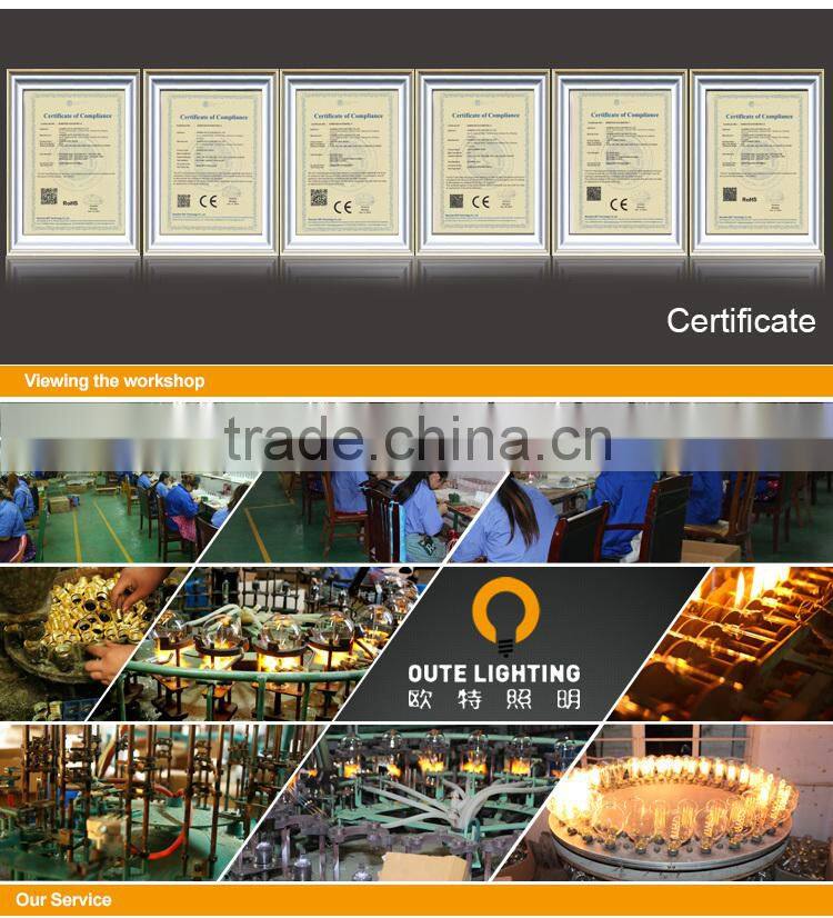 T38 energy saving lampquality 2200K /2600K/2700K led glass bulb filament bulb