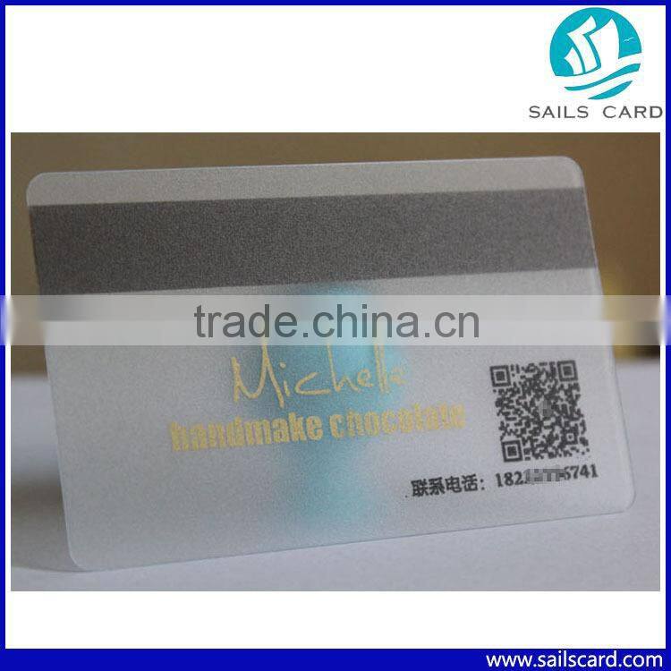 High quality 30mil Standard Plastic Clear Transparent PVC Cards