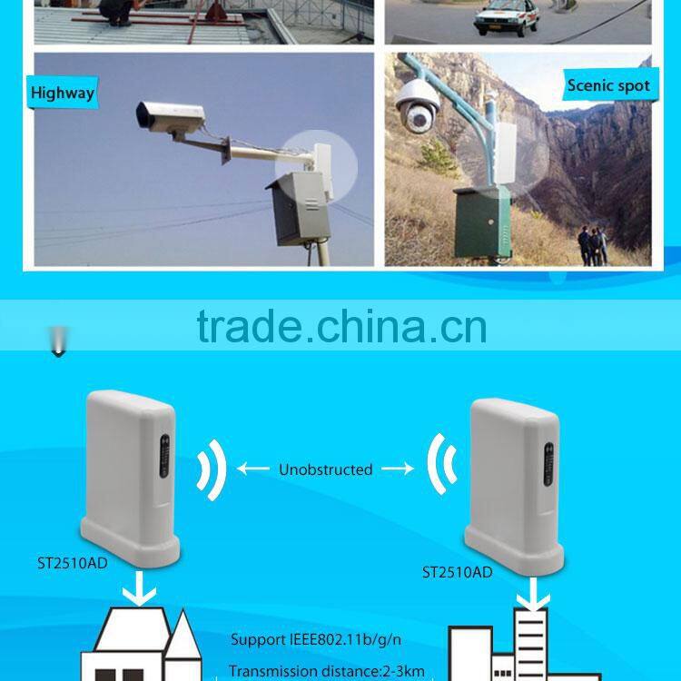 4KM 2.4GHz outdoor wireless network bridge rj45 devices