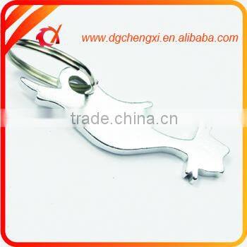 Aluminum Green Bike-shaped Bottle Opener Keychain