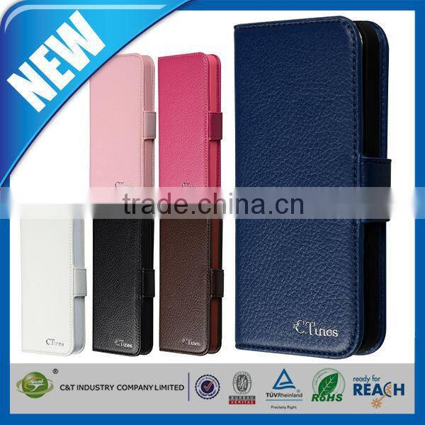 C&T Premium PU Leather Wallet Pouch Flip Case Cover for Nokia Lumia 535