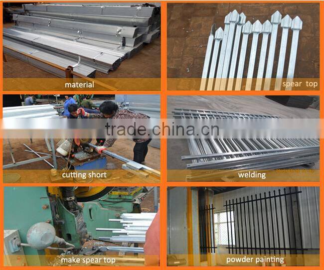 Factory direct sale powder coated Used steel tube Wrought Iron Fence