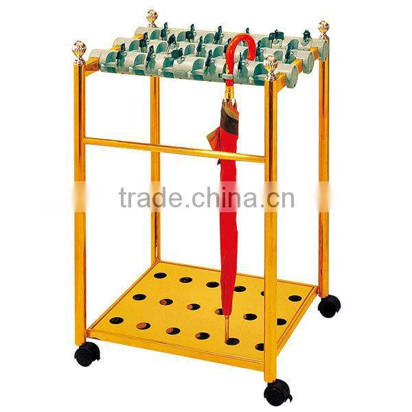 Titanium Rain Gear Holder/Indoor Umbrella Display Stands/Umbrella Rack With Wheels