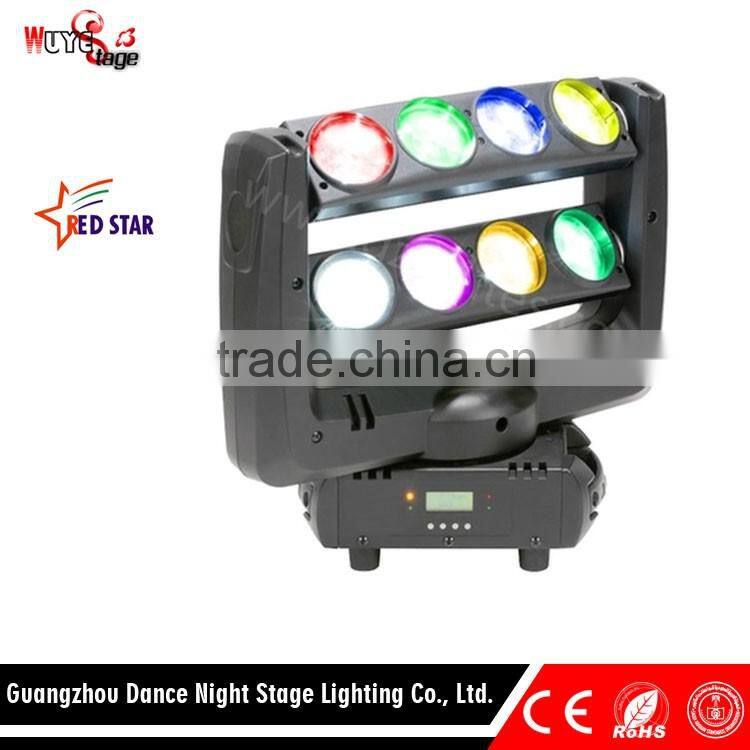 New Moving Head Led Spider Light 8x10W 4in1 RGBW Led Party Light DJ Lighting
