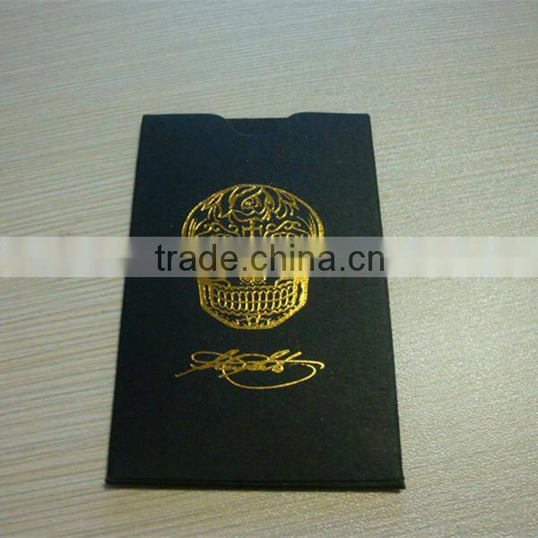 Luxury customized black cardboard envelope