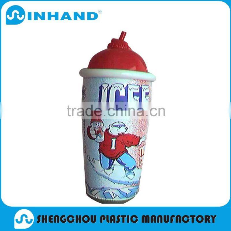 Factory EN71,CE ,Eco-friendly unique red pvc inflatable bottle/inflatable shape glass bottle/water bottle