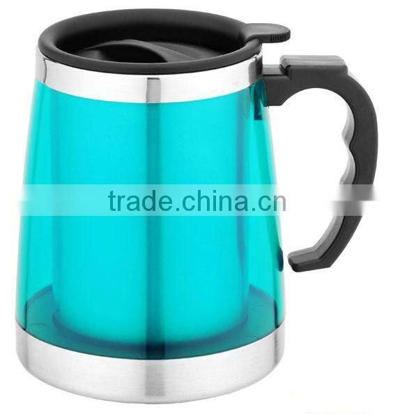 Double plastic wall advertising tumbler with customized Paper insert