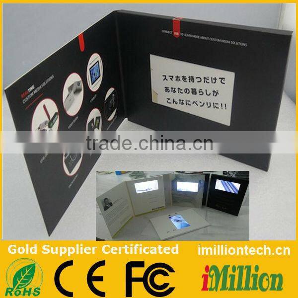 Lcd Video greeting card advertising booklet