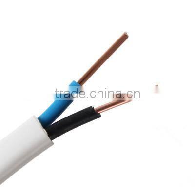 3 core CU copper conductor PVC insulated jacket earth flat electric cable