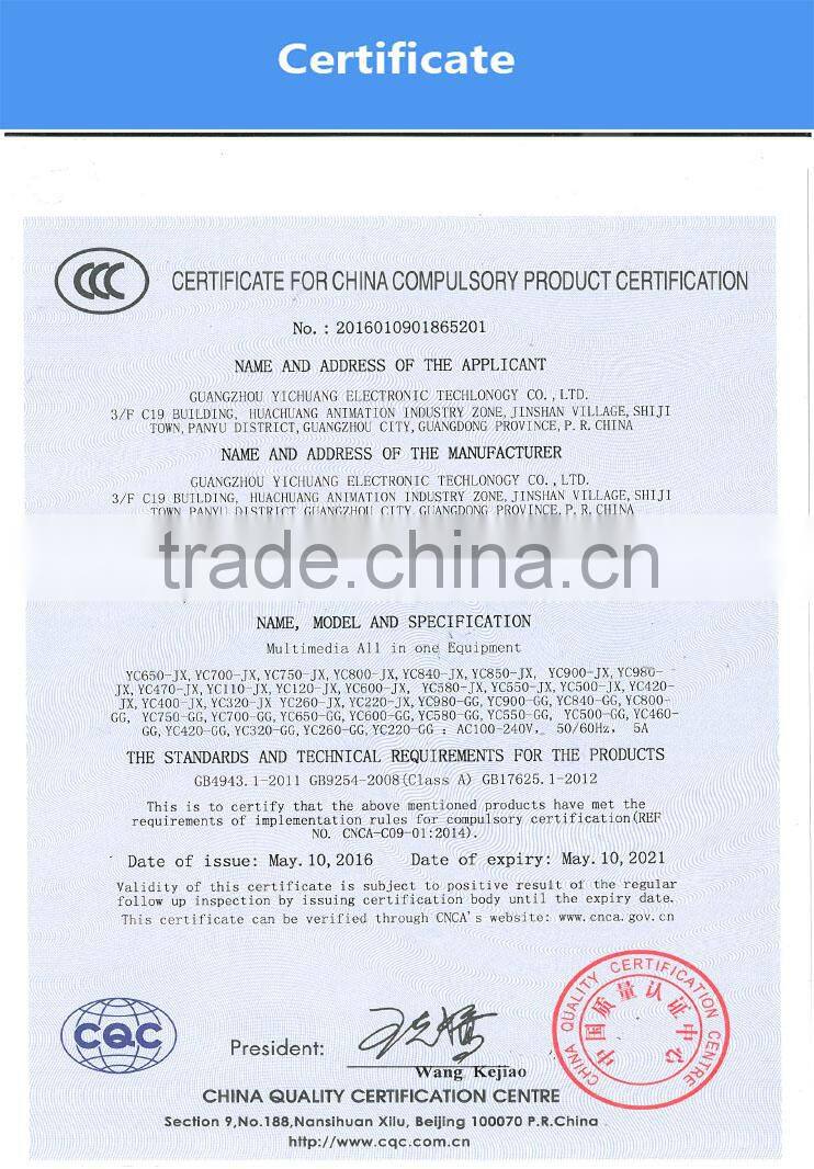 42 Inch Touch screen kiosk all in one PC with interatctive whiteboard software