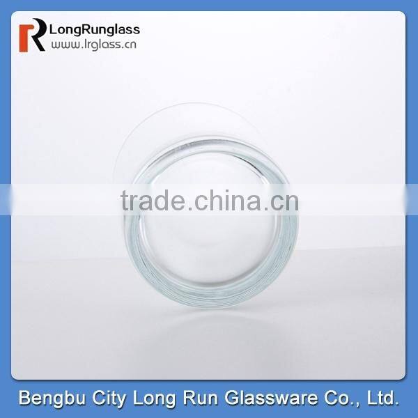 LongRun 2015 selling fast 394ml classcial short candlestick glass candle holder wholesale