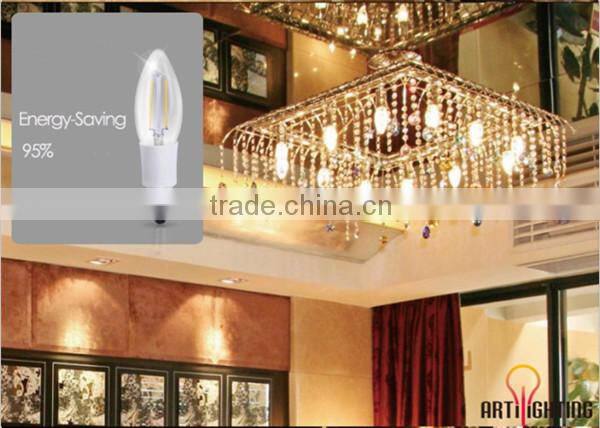 high wattage led filament candle bulb
