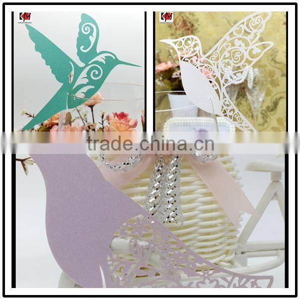 Bird laser cut art paper party table decoration place card wholesale
