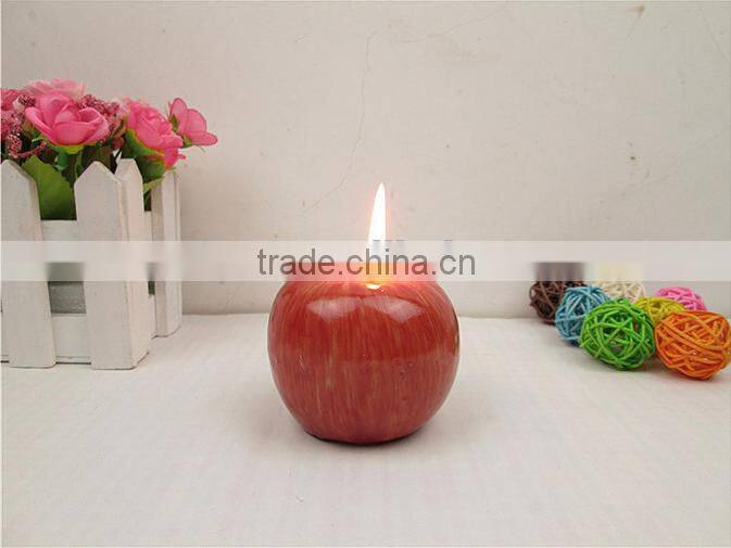 wholesale Christmas apple shaped candle,Lovely decorative candle