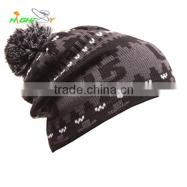 wholesale/Custom Acrylic material for knited cap With Top Ball/plush Beanie Hat for women/simple