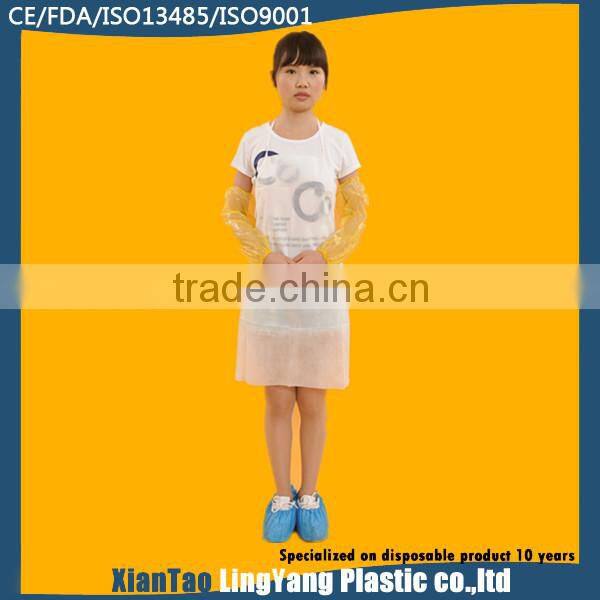 2014 cheap disposable nonwoven c pvc apron