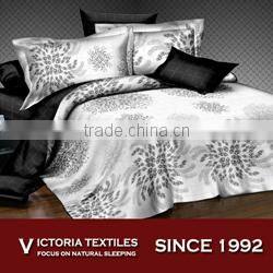 white black color mid east design reactive printed bed in bag quilt cover set