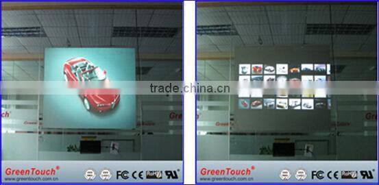 Rear projection interactive touch foil,42 inch interactive touch foil for window display,Multi touch foil supplier