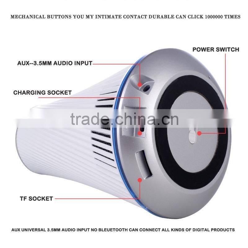 Portable Wireless 1100Mah 3W Bluetooth Speaker For Hands-free Calls