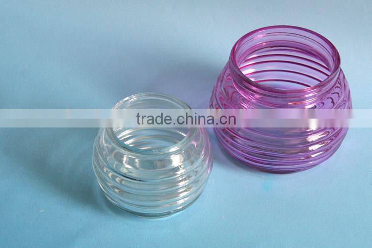 2016 China colored decorated glass jar candle