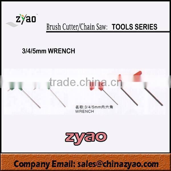 spare parts for brush cutter/ chain saw : 3/4/5mm Wrench