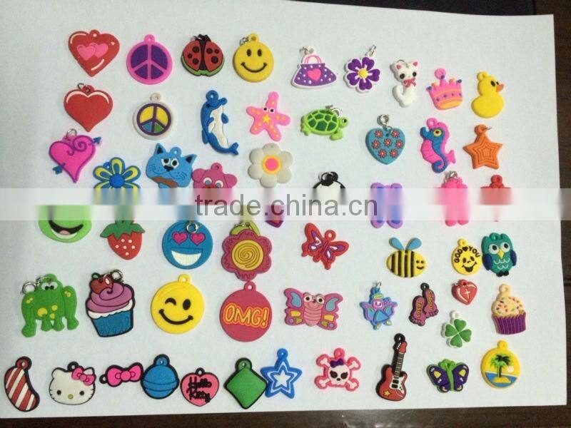 Cute Colorful Loom Charms Bands Rubber Pendant Bracelet Making DIY Crafts