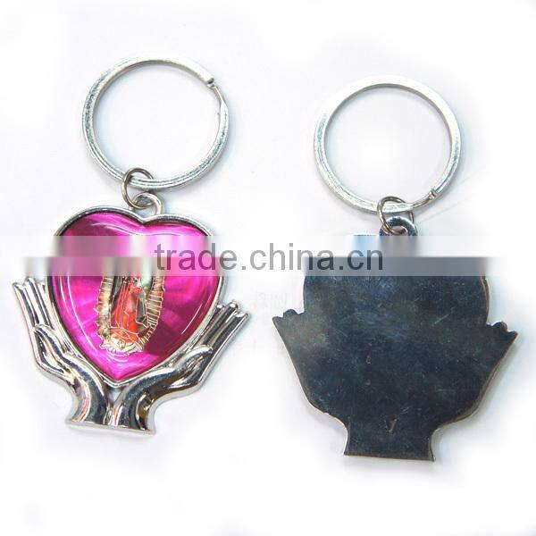new design hands shape keychains with single sticker