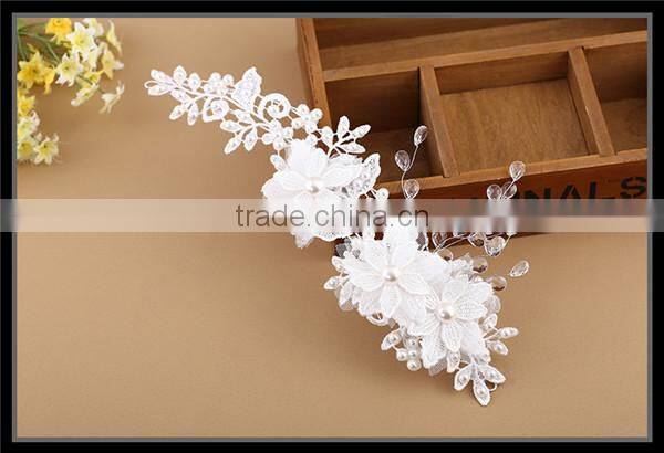MYLOVE white lace hair clip bridal hair accessory MLF111