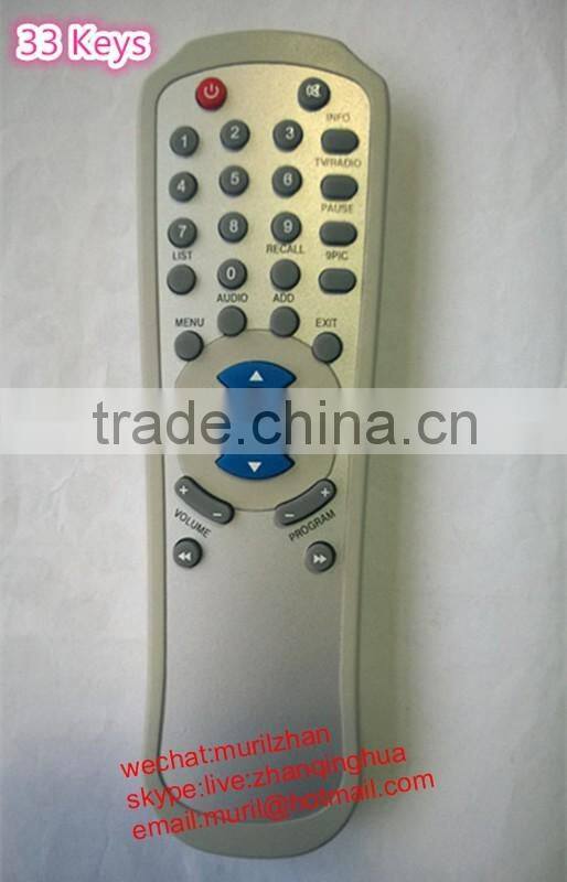 Black 37+4mini Keys Universal tv remote control with 41 double round keys